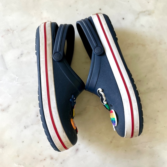 Crocs Crocband™ Clog in Navy with 11 fun Jibbitz Charms! - Picture 9 of 16